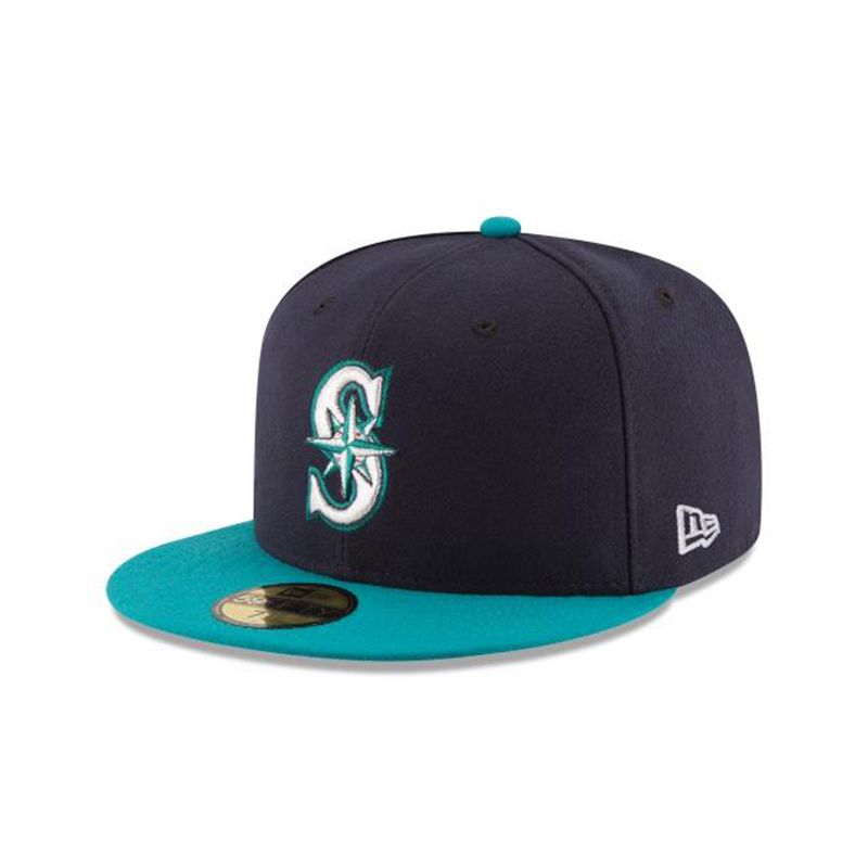 MLB Seattle Mariners Authentic Collection 59Fifty Fitted (KQS0710) - Blue New Era Caps